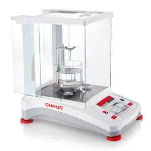 Balanza ADVENTURER™ en modo de determinación de densidad