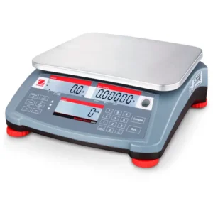 Balanza Ohaus Ranger Count 3000 para recuento de piezas y pesaje industrial con pantalla LCD y plataforma de acero inoxidable