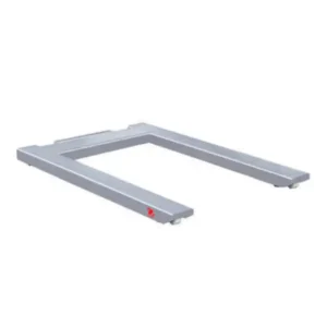 Estructura de plataforma pesa-palets en acero pintado para pesaje industrial, diseño robusto y fácil de manejo