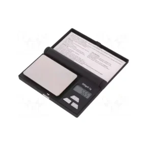 balanza OHAUS YA Gold 500g con diseño metálico y pantalla retroiluminada